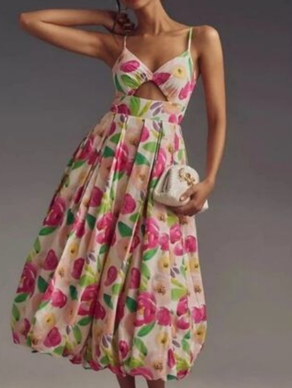 Hutch Anthropologie Sz Small Floral Garden Midi Dress $258.00